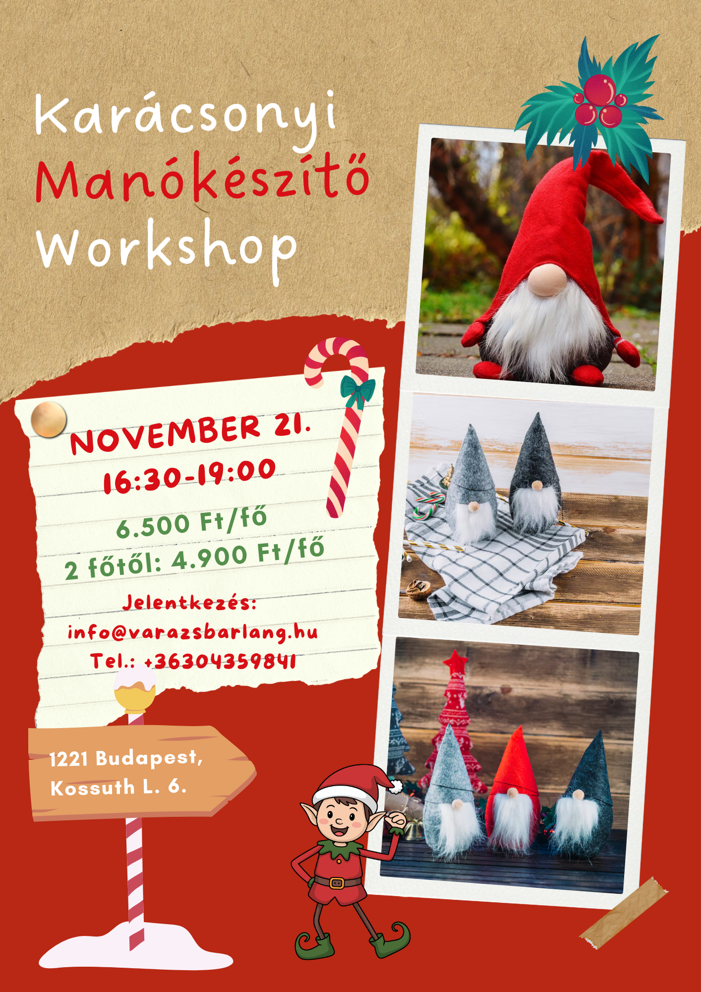 Read more about the article Karácsonyi manókészítő workshop