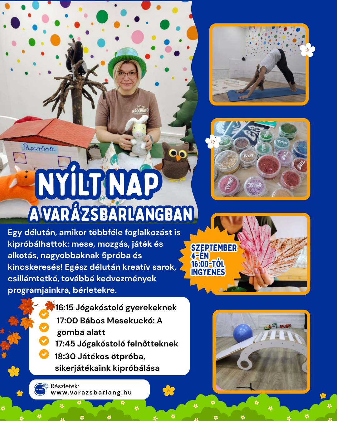 Read more about the article Őszi nyílt nap a Varázsbarlangban szeptember 4-én – gyertek, próbáljátok ki!